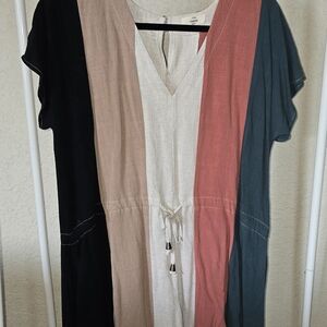 Colorblock V-Neck Romper